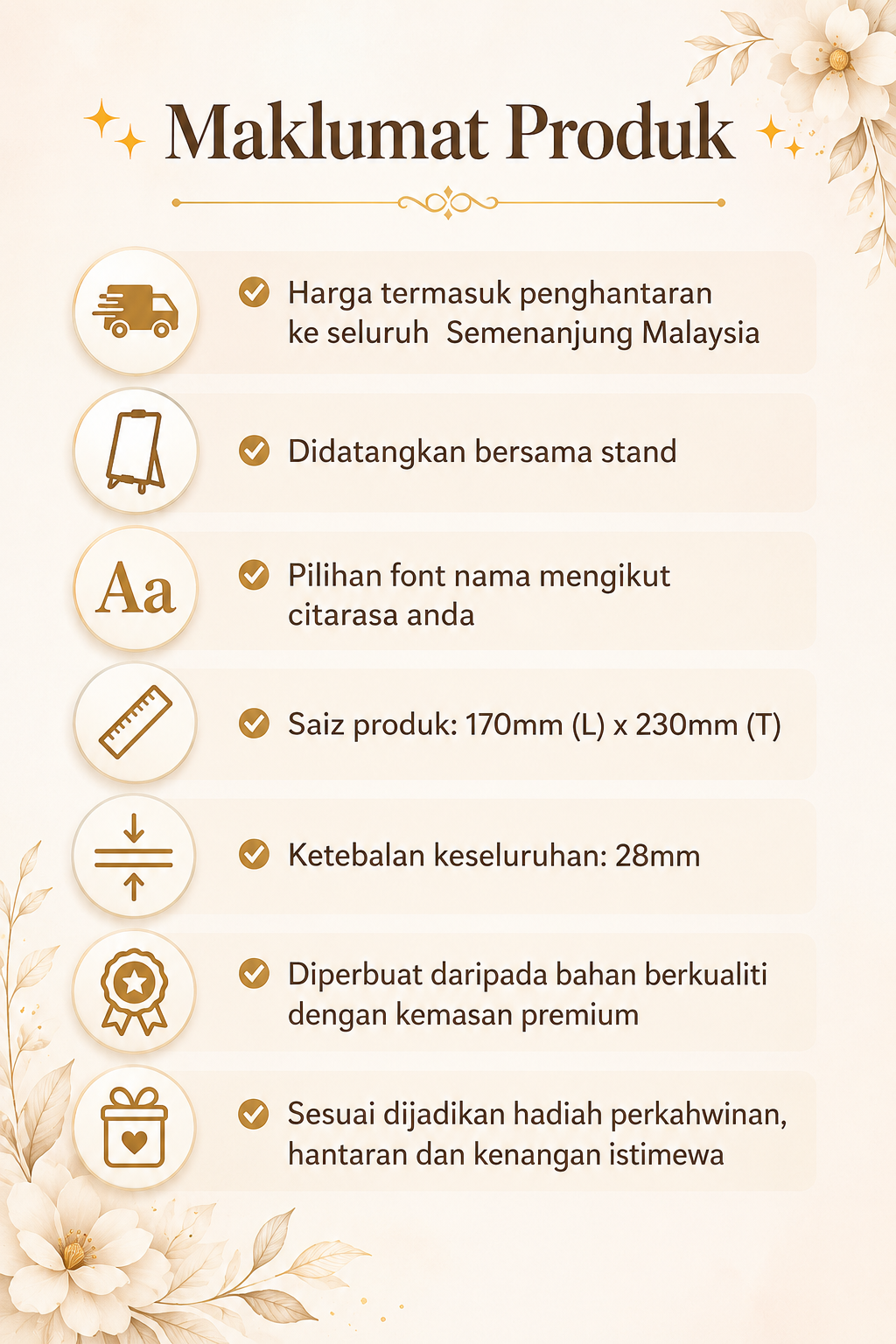 Mahar  Cheque + Dinar